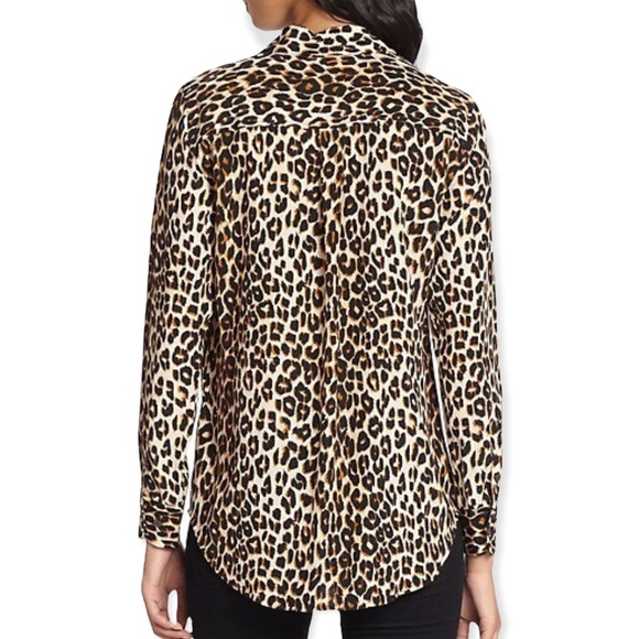 Equipment Slim Signature Silk Leopard Print Shirt - Picture 2 of 3